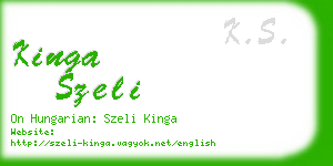 kinga szeli business card